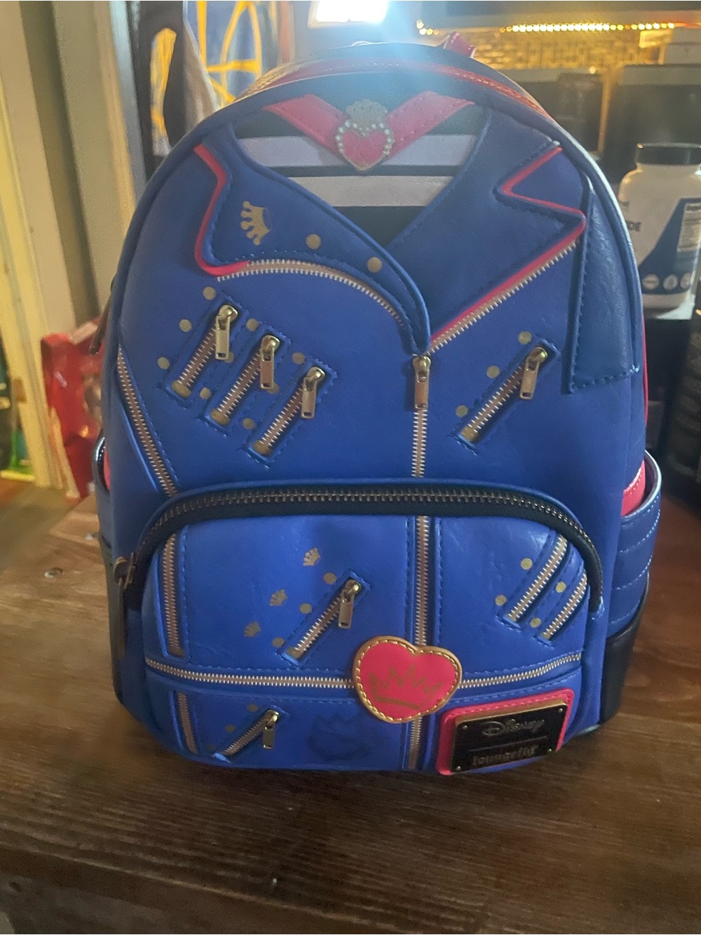 Loungefly Blue Pink Gold Mini Backpack